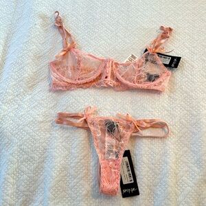 NWT- Nasty Gal Pink Lingerie- Size 8